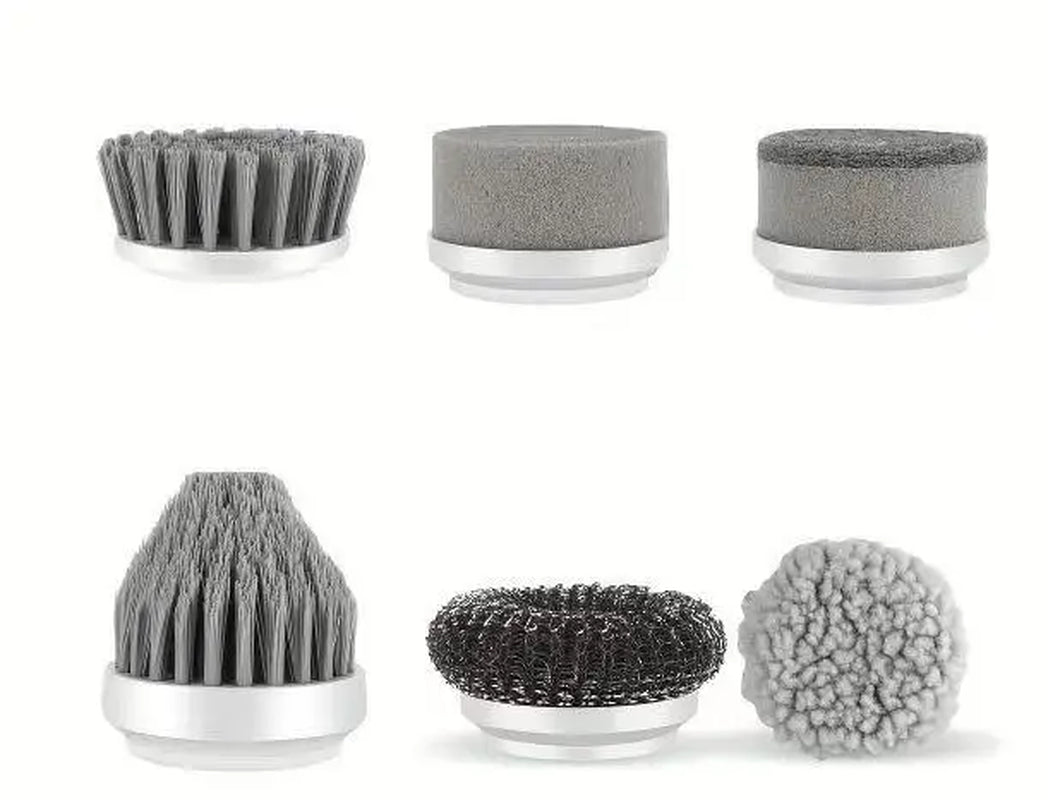 Cordless Spin Scrubber - Rechargeable, 5 Brush Heads for a Sparkling Shower