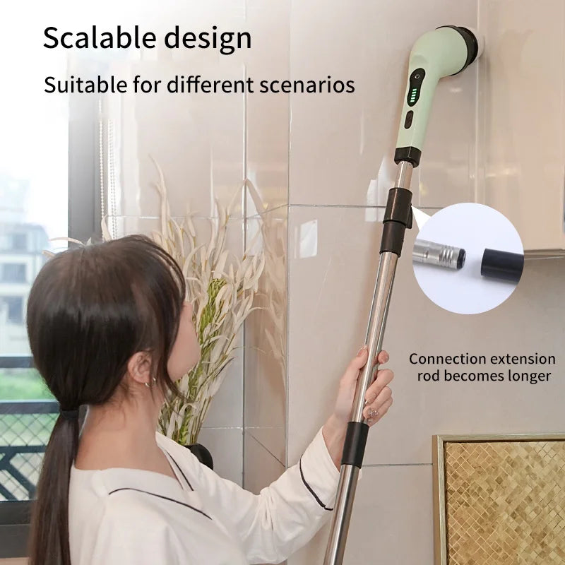 9-In-1 Electric Spin Cleaning Scrubber 