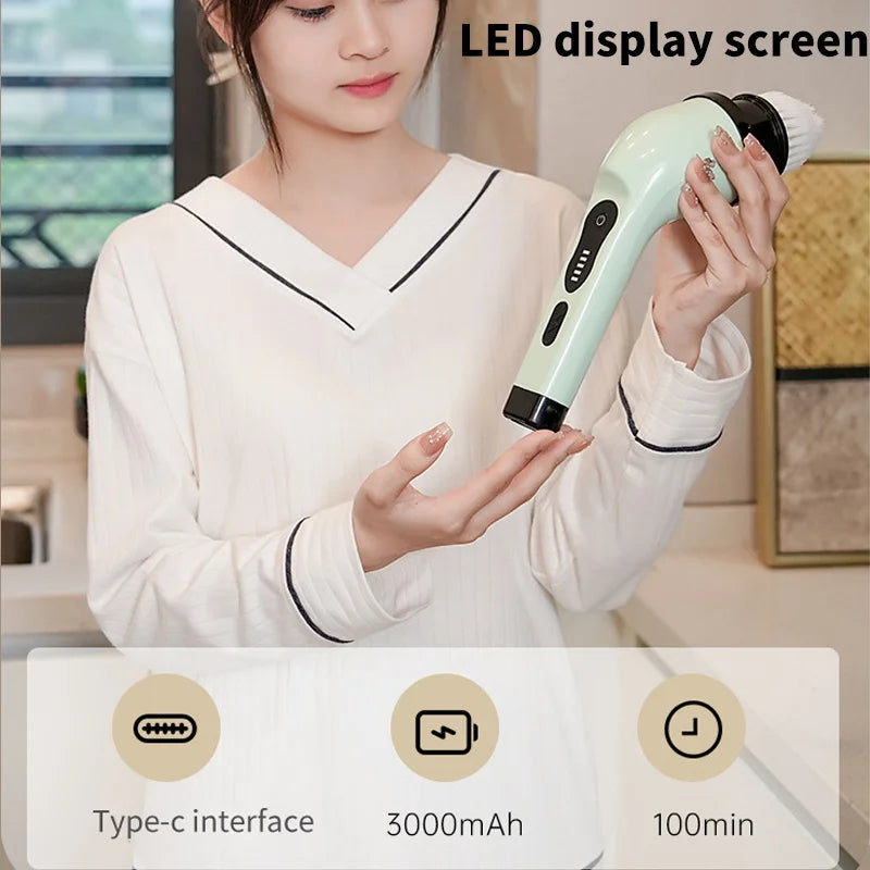 9-In-1 Electric Spin Cleaning Scrubber 