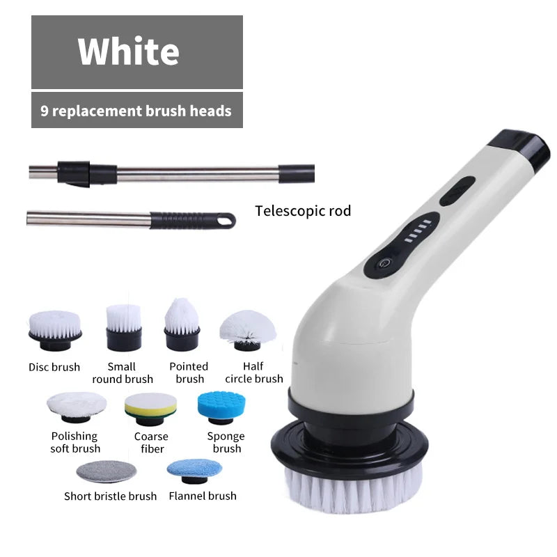 9-In-1 Electric Spin Cleaning Scrubber 