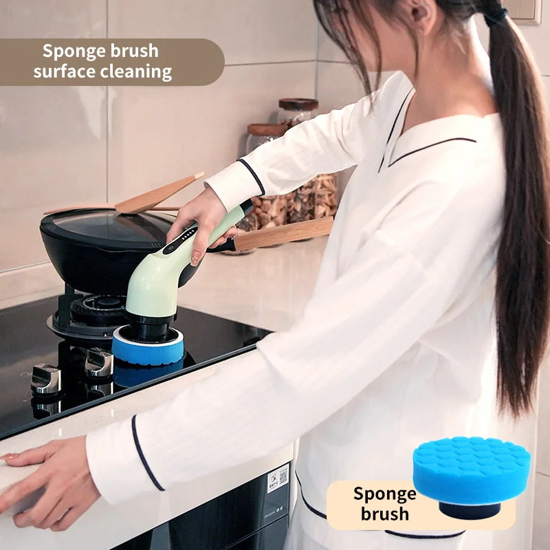 9-In-1 Electric Spin Cleaning Scrubber 